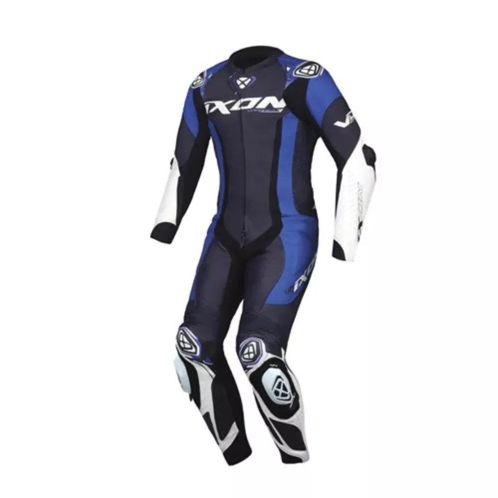 Ixon Vortex 3 One Piece Motorcycle Racing Suit – Blue / White