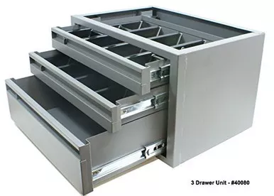 Kargo Master 40080 Steel 3-Drawer Cabinet Storage Organizer Tool Chest