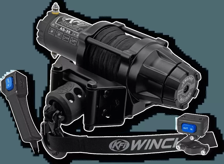 KFI AS-35 Synthetic Cable Assault Winch – 3500 lbs