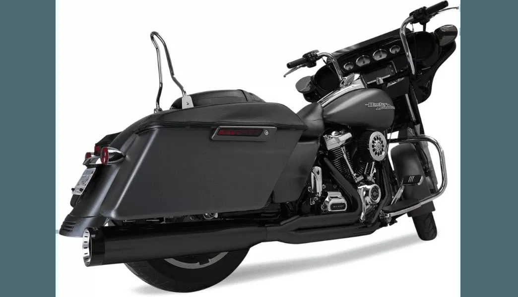 Khrome Werks 2:1 3 Step Header Exhaust System for '17-Up Harley Davidson Touring (Tips Sold Separately) Black