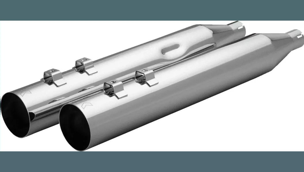 Khrome Werks 4.0 HP-Plus Slip On Mufflers for '96-16 Harley Davidson Touring and '09-25 Trike (Select Finish) Slash Up