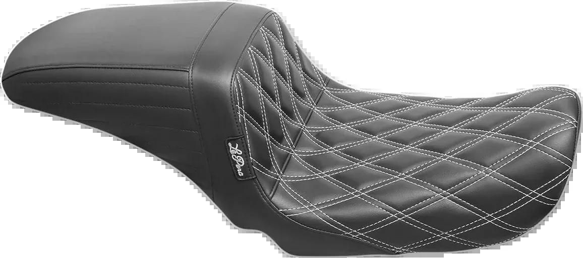 Kickflip Seat - Double Diamond w/White Stitching - Black - FXD '06-'17