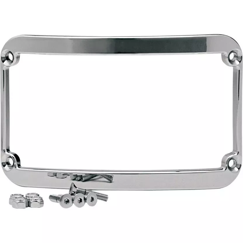 Klock Werks Chrome License Plate Frame for Frenched Rear Fenders Softail & FLHT