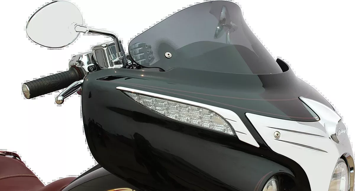 KLOCK WERKS Flare™ Windshield – 10″ – Short – Dark Smoke – Indian KWW-04-0040