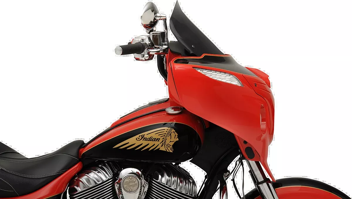 KLOCK WERKS Flare™ Windshield – 14″ – Tall – Dark Smoke – Indian KWW-04-0498