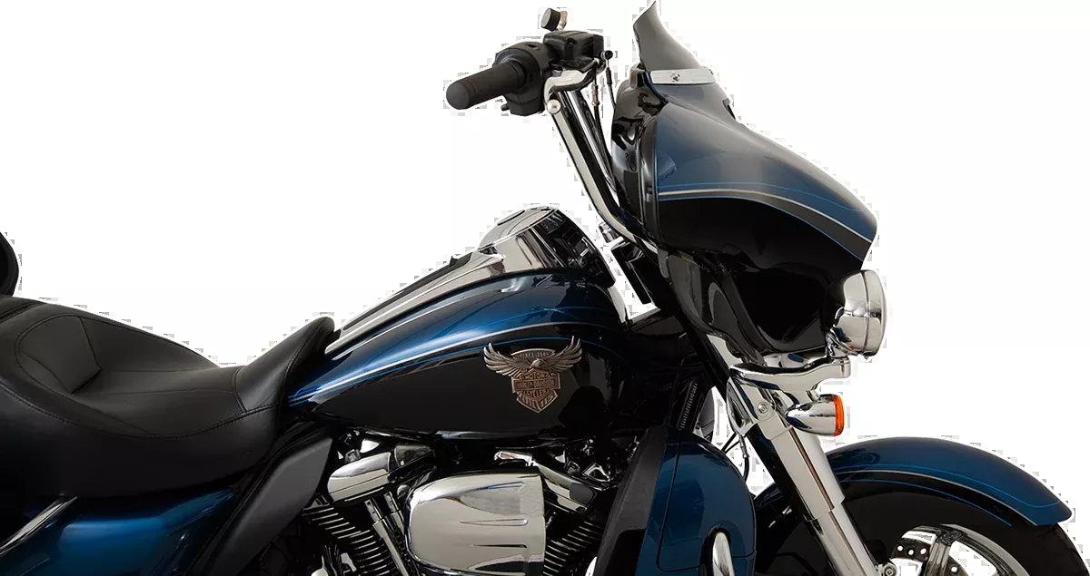 KLOCK WERKS Flare™ Windshield – 4″ – Black – FLH KWW-01-0404