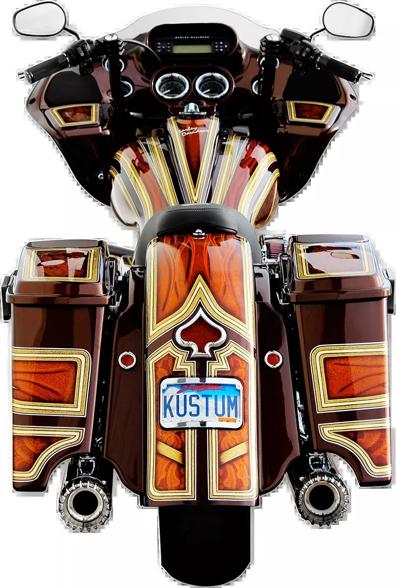 KLOCK WERKS The One Rear Fender - Frenched - Black - Steel KWF-01-0304