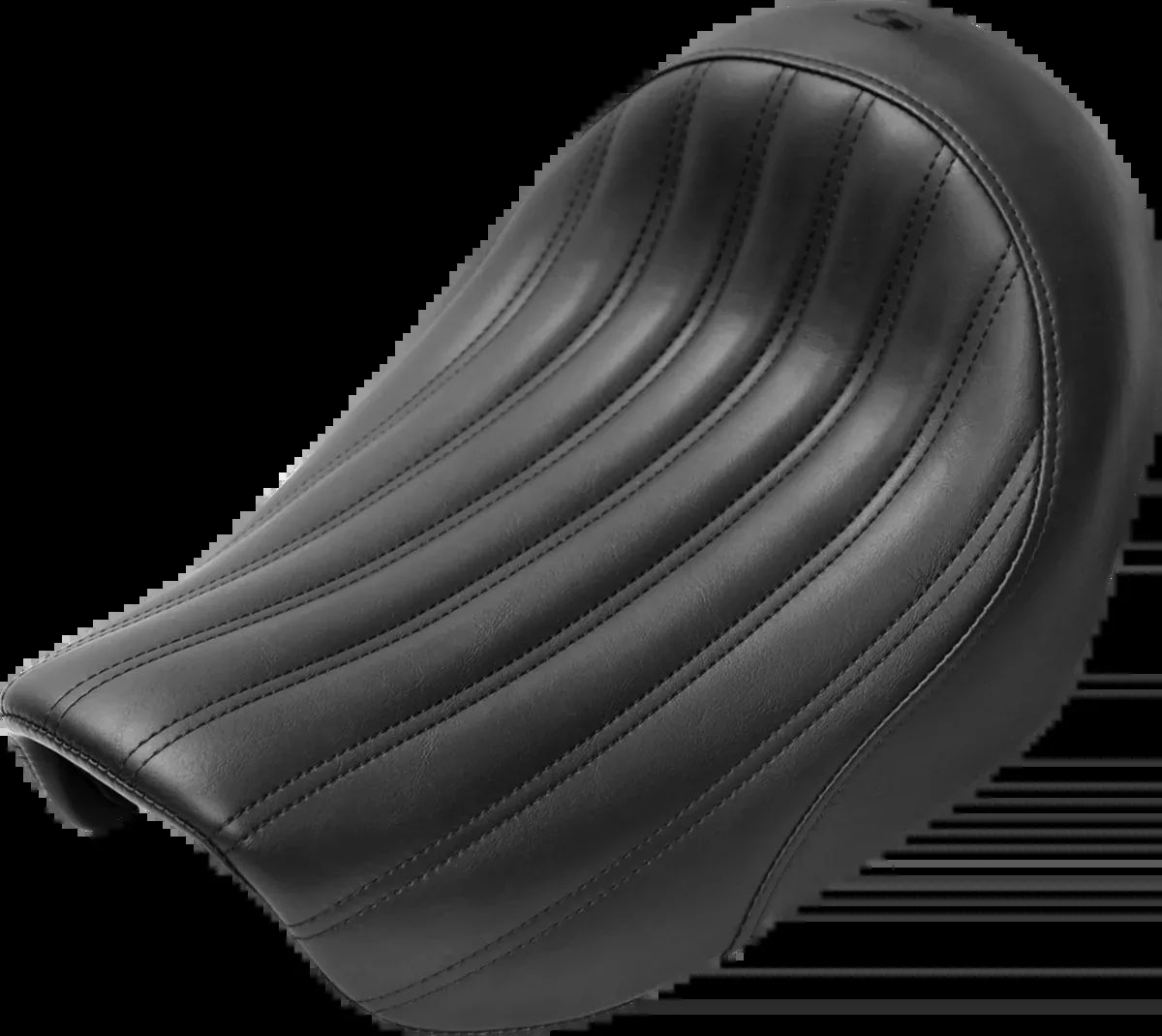 Knuckle Solo Seat - Ribbed - Black - Dyna