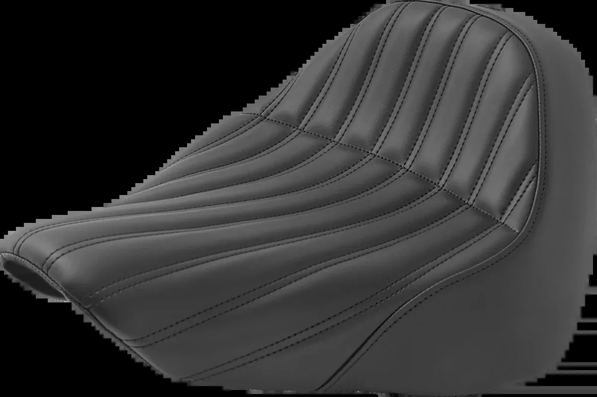 Knuckle Solo Seat - Ribbed - Black - FL/FX '18-'24