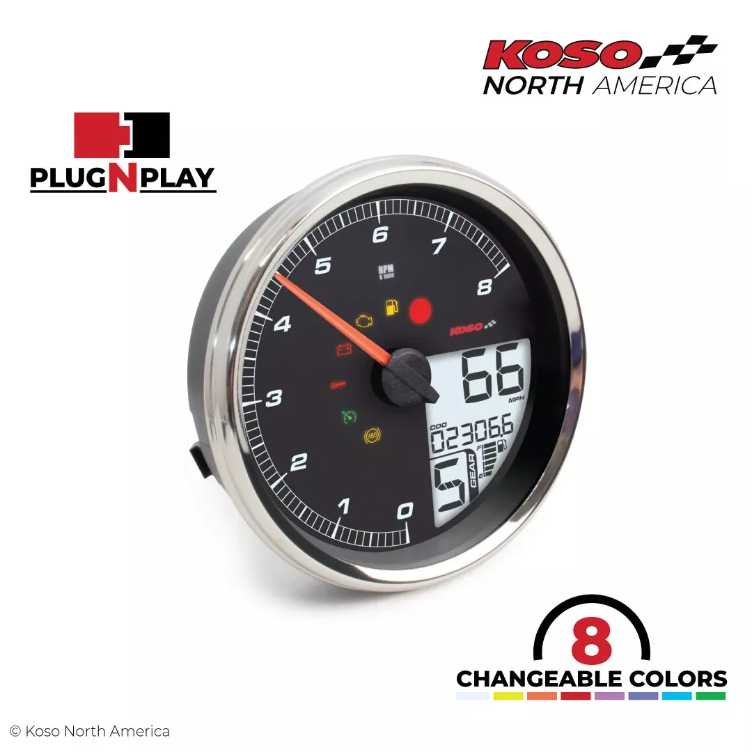 Koso HD-05 Multi-Function Speedometer/Tachometer