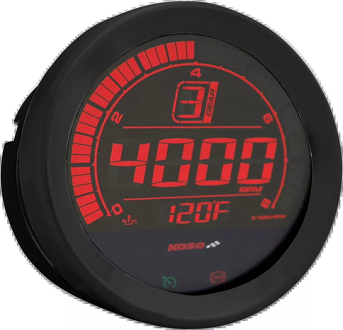 KOSO NORTH AMERICA 4″ Tachometer – Black BA051110