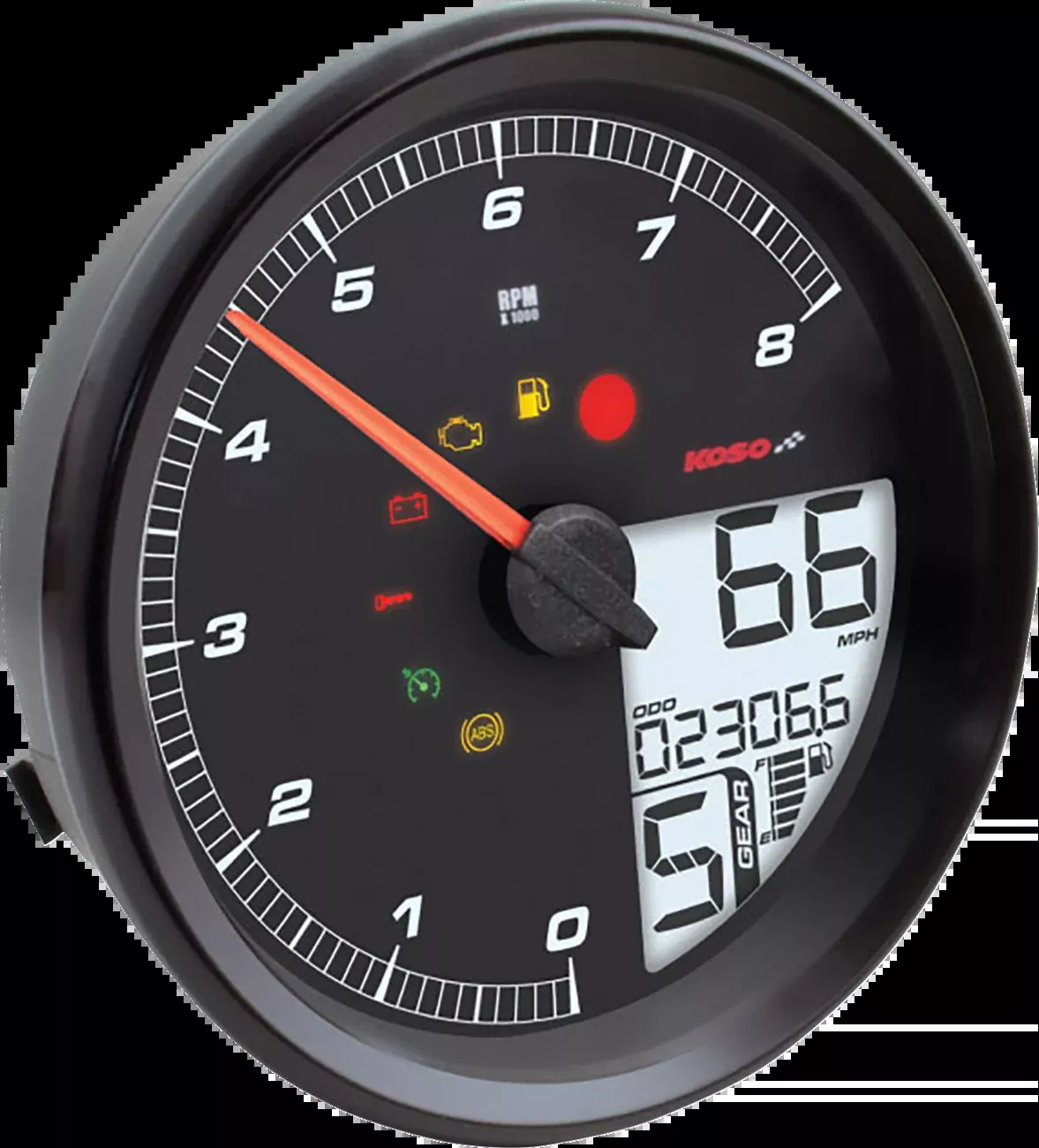 KOSO NORTH AMERICA HD-05 Multifunction Meter – Black BA072110