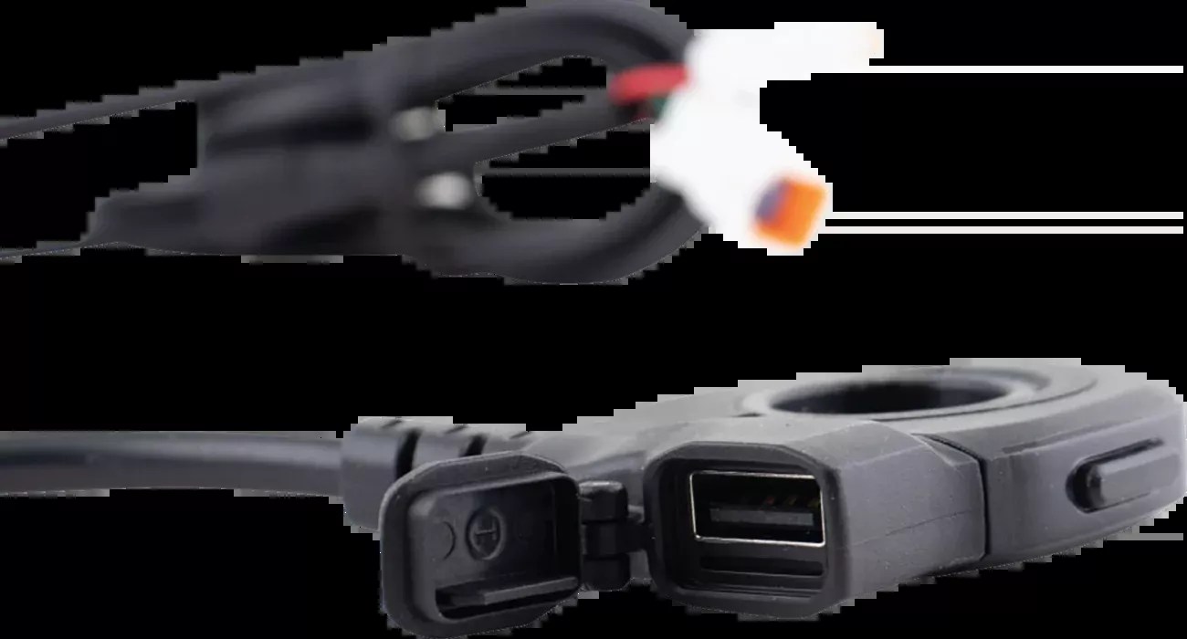 KOSO NORTH AMERICA Heated Grip Thumb Switch – USB-A Charger – Black KB011100