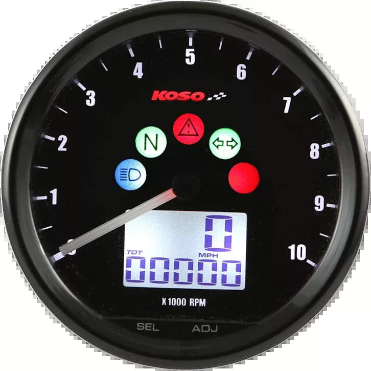 KOSO NORTH AMERICA Multifunction Meter – TNT D64 – Black BA058100