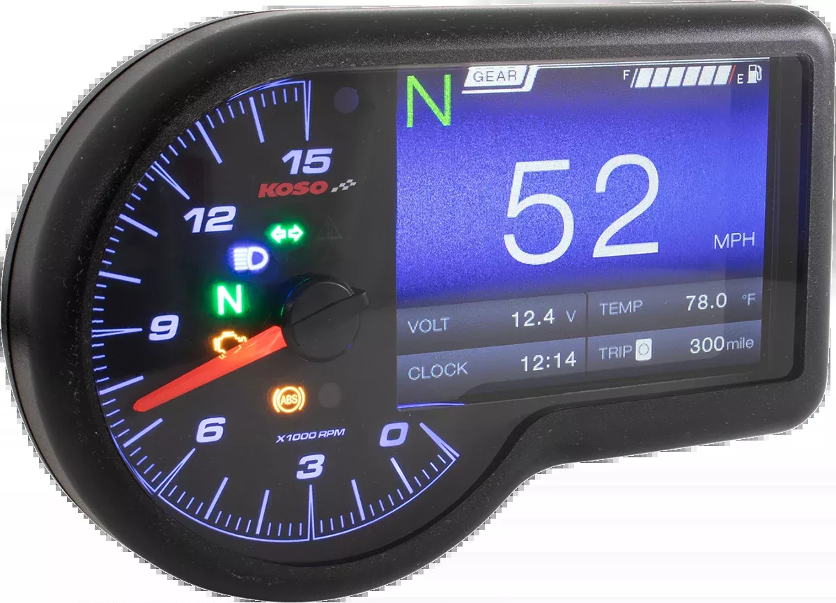 KOSO NORTH AMERICA RX-3 Gauge – Black BA071000