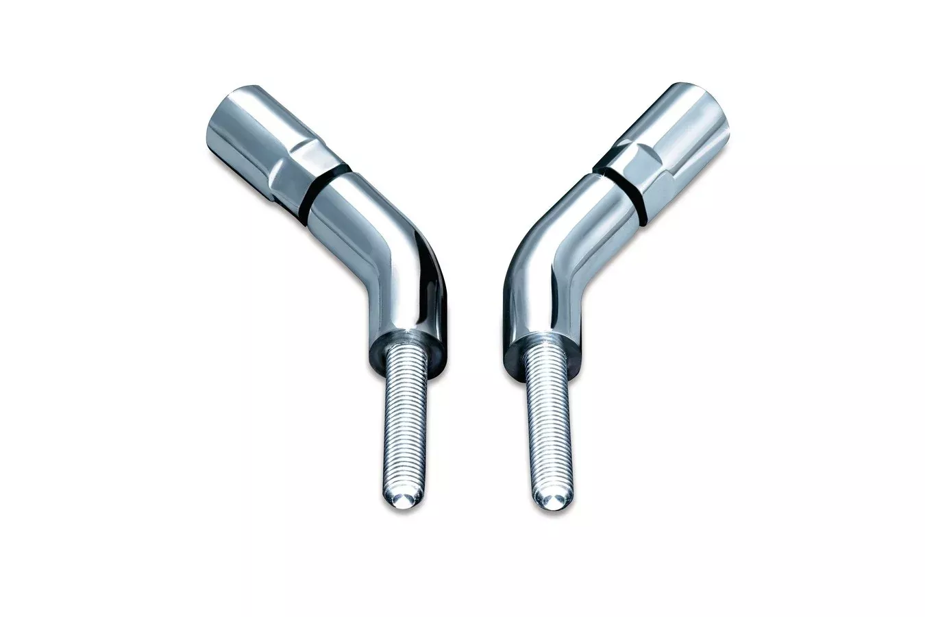 Kuryakyn 1444 Chrome Mirror Stem Extenders (pr) for Harley Round Mirrors