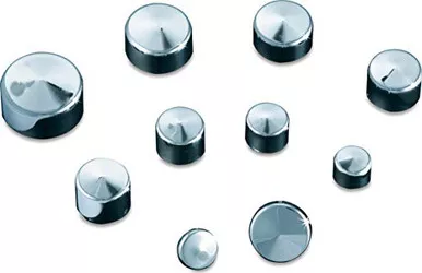 Kuryakyn 2448 Kool Kaps Engine Bolt Head Covers Chrome Pack of 10