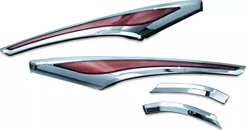 Kuryakyn 3232 Motorcycle Lighting Accessory: LED Saddlebag Accent Swoops with Red Lenses for 2012-17 Honda Gold Wing GL1800 & F6B Motorcycles, Chrome, 1 Pair