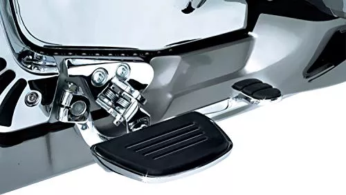Kuryakyn 4328 Motorcycle Foot Control Component: Premium Mini Board Floorboards with Comfort Drop Mounts for 2001-17 Honda Motorcycles, Chrome, 1 Pair