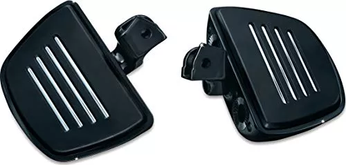 Kuryakyn 7564 Motorcycle Foot Control Component: Premium Mini Board Floorboards with Comfort Drop Mounts for 2001-17 Honda Motorcycles, Gloss Black, 1 Pair
