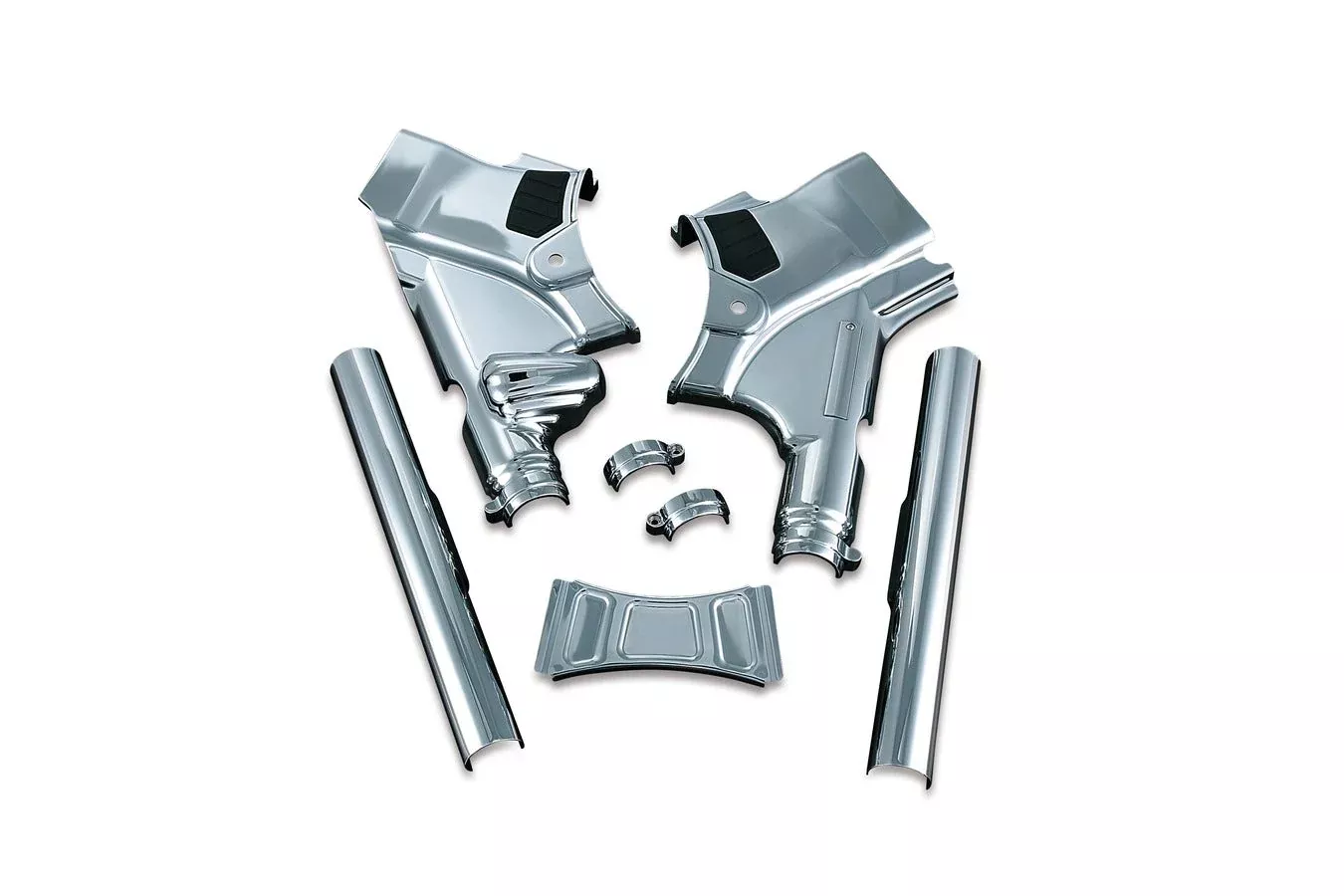 Kuryakyn 7832 Chrome Deluxe Neck Frame Covers for '09-'13 Touring FLH/T