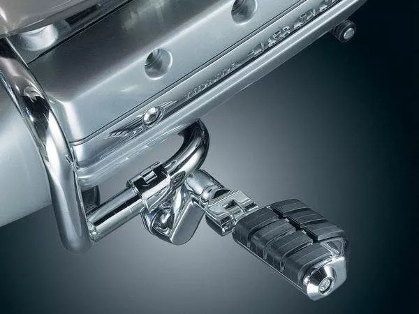 Kuryakyn 7976 Offset Dually ISO-Pegs with 1" Clamps (pr) for Engine Guard