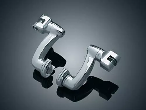 Kuryakyn 8016 Motorcycle Foot Control Component: Longhorn Offset Footpeg Mounts, Chrome, 1 Pair