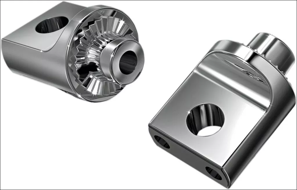 Kuryakyn 8883 Chrome Splined Front Rear Non-Pivoting Male Mount Adapters Harley