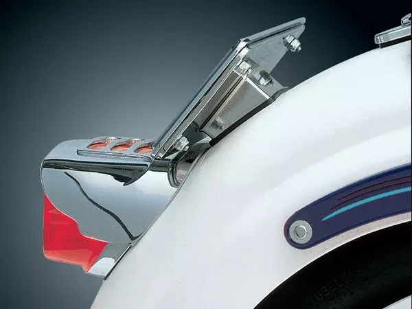 Kuryakyn 9165 Laydown Chrome Universal License Plate Tag Mount Holder