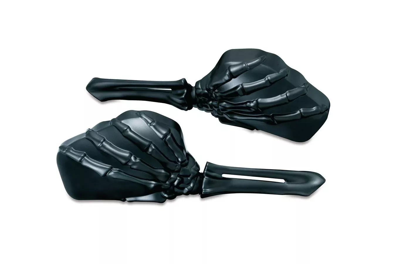 Kuryakyn Black Skeleton Hand Mirrors for Harley and Metric Models (ea)