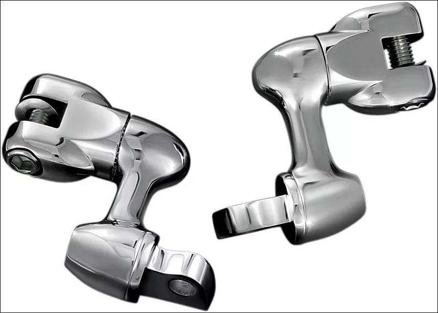 Kuryakyn Chrome 2" Adjustable Lockable Offsets with Male Mount Adapters