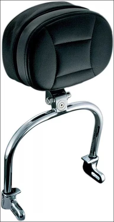 Kuryakyn Chrome Adjustable/Quick-Detach Driver Backrest for Harley Softail