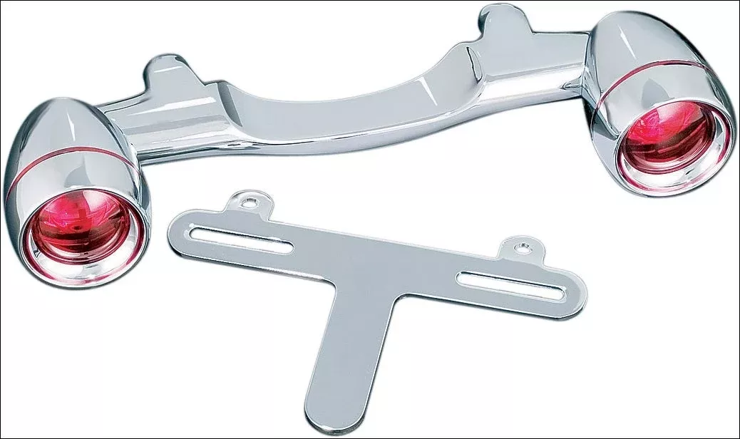 Kuryakyn Chrome Bullet Light Rear Turn Signal Bar Harley FLH/FLS '86-'17