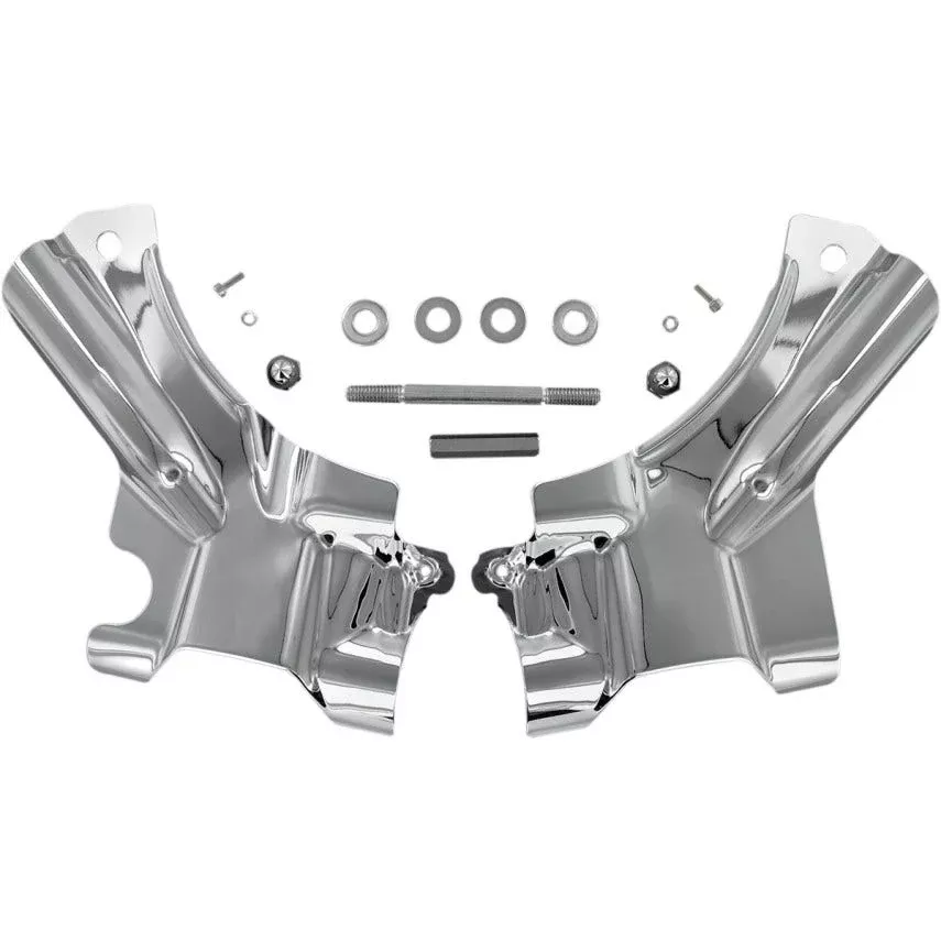 Kuryakyn Chrome Frame Neck Covers for Harley Softail Models 07-16 FLST FLS FLSTF