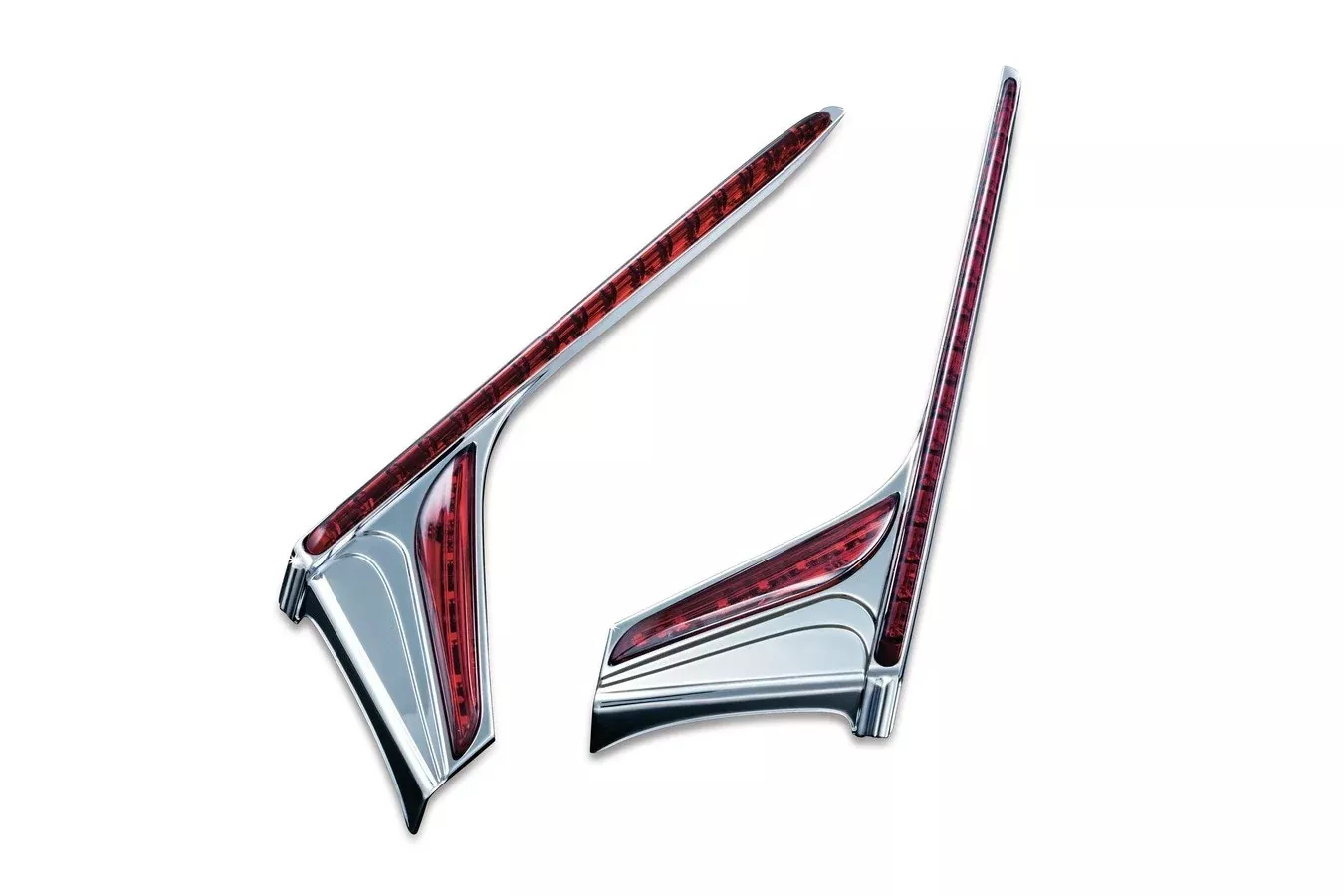 Kuryakyn Chrome LED Vertical Rear Light Strips W/ Smoke Lenses GL1800 F6B