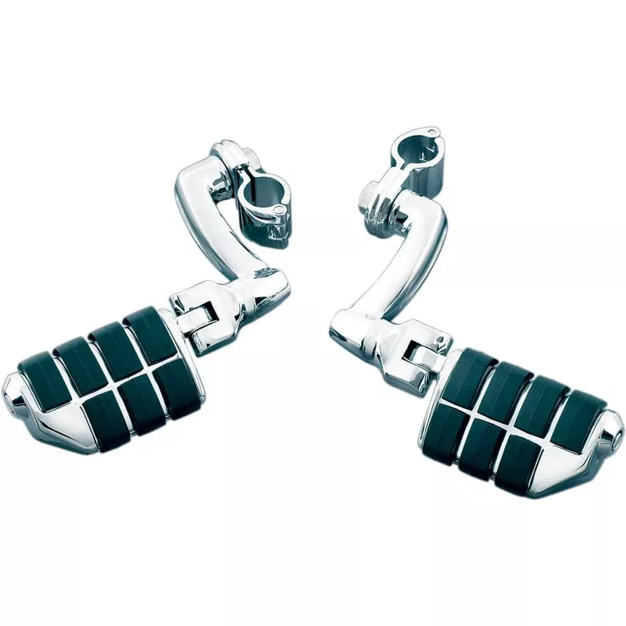 Kuryakyn Chrome Longhorn Offset Dually Highway ISO Pegs 1-1/2" Engine Guard Bars