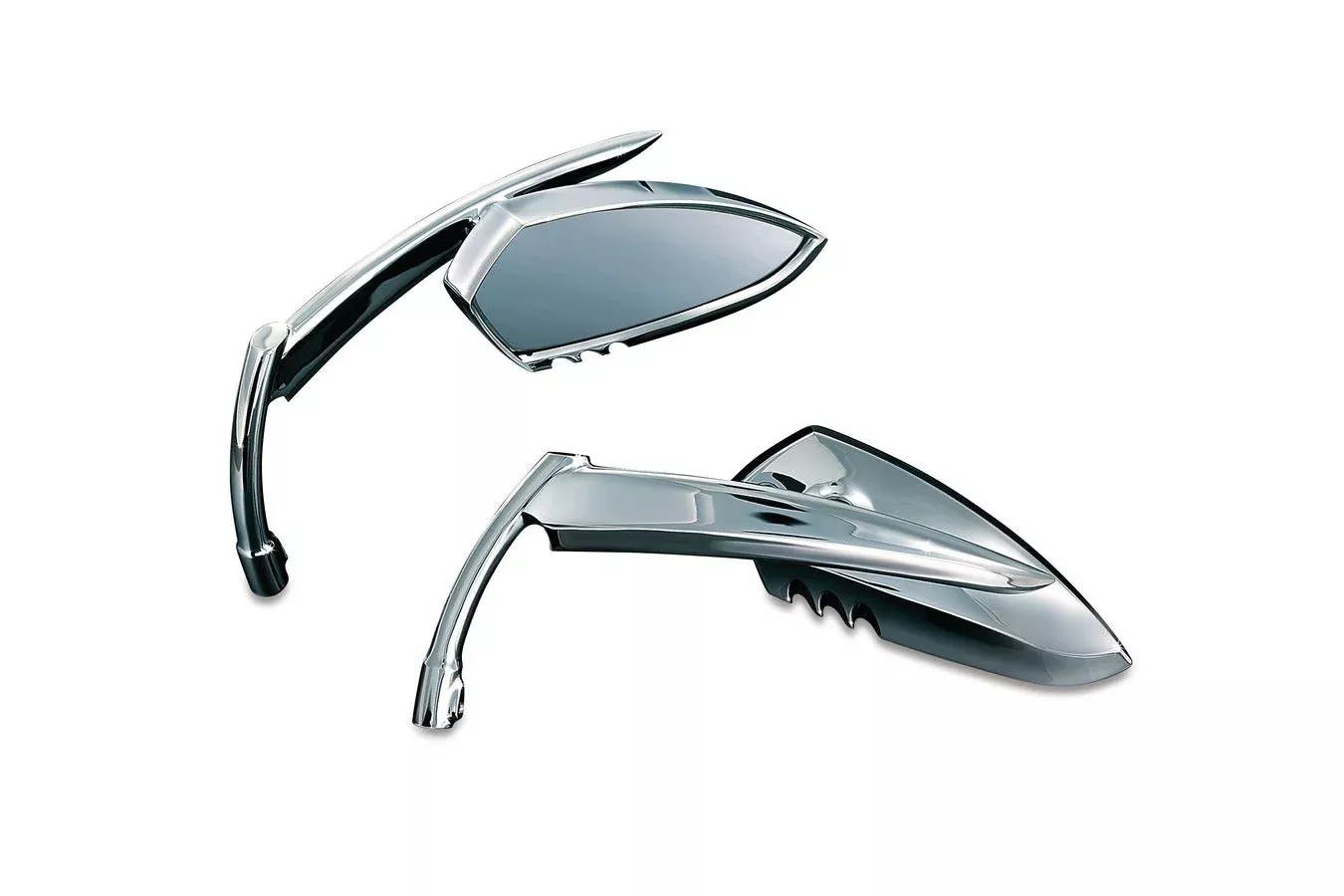 Kuryakyn Chrome Scythe Handlebar Mounted Mirrors Harley Metric Indian