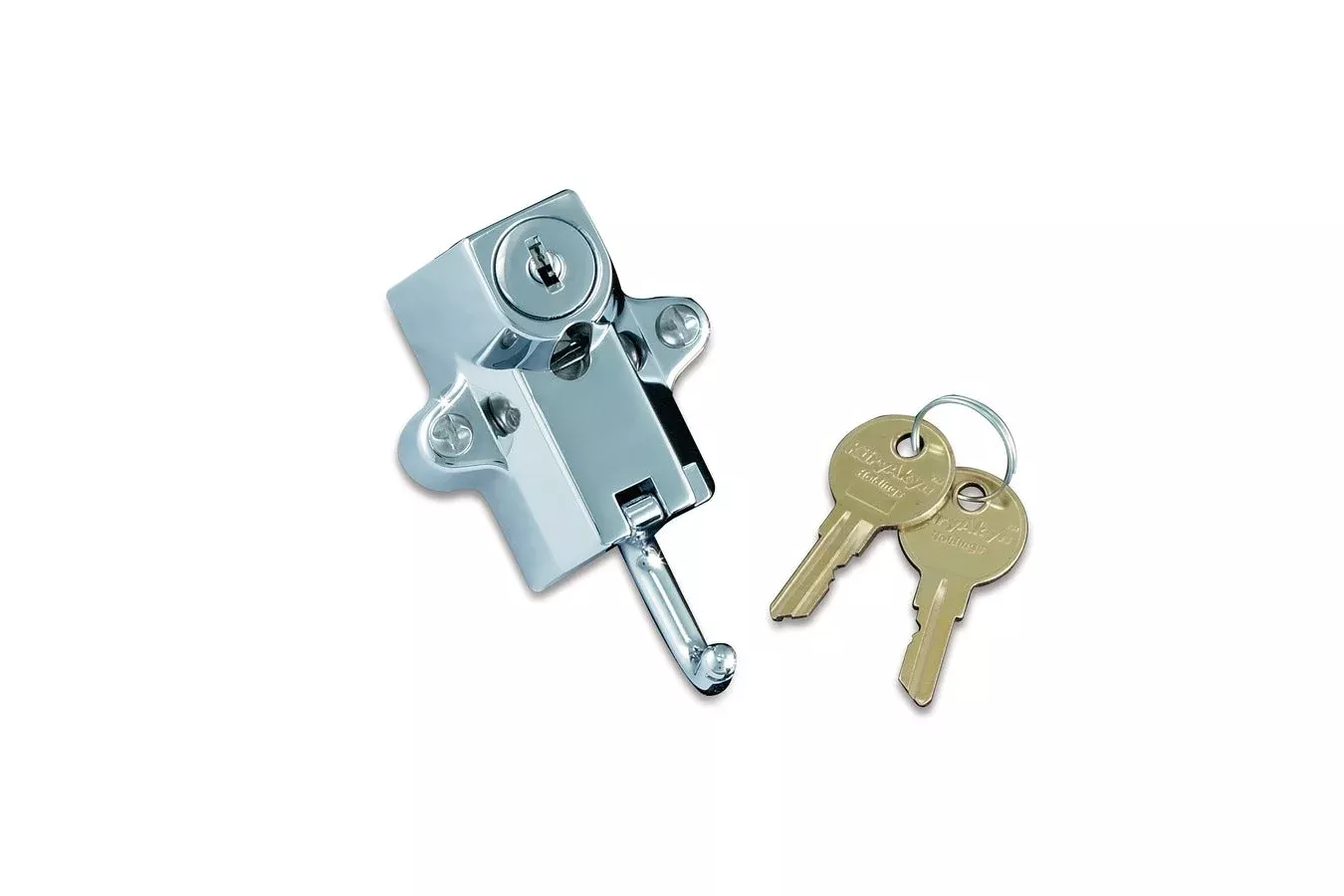 Kuryakyn Chrome Universal Helmet Lock for 7/8 to 1-1/4" Frame Rails