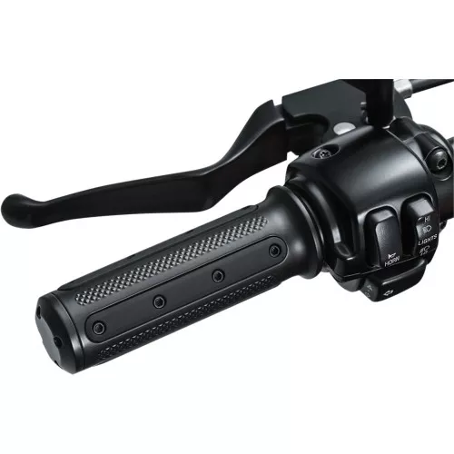Kuryakyn Heavy Industry Grips for Harley Dual Cable - Satin Black