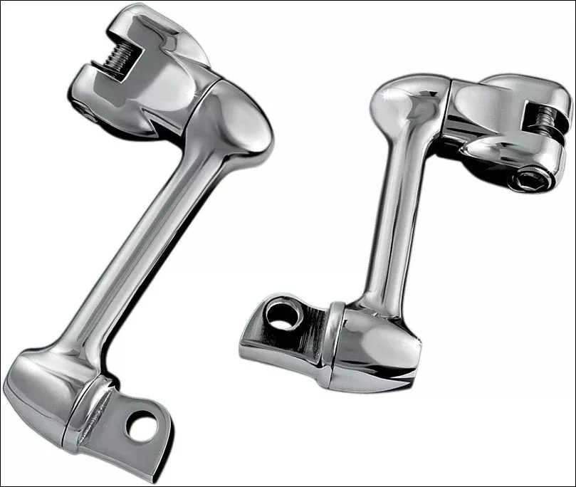 Kurykayn Chrome 4" Adjustable Lockable Offsets with Male Mount Adapters