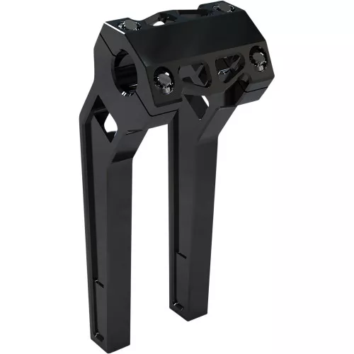 LA Choppers 10" Pullback Performance Risers & Top Clamp- Black