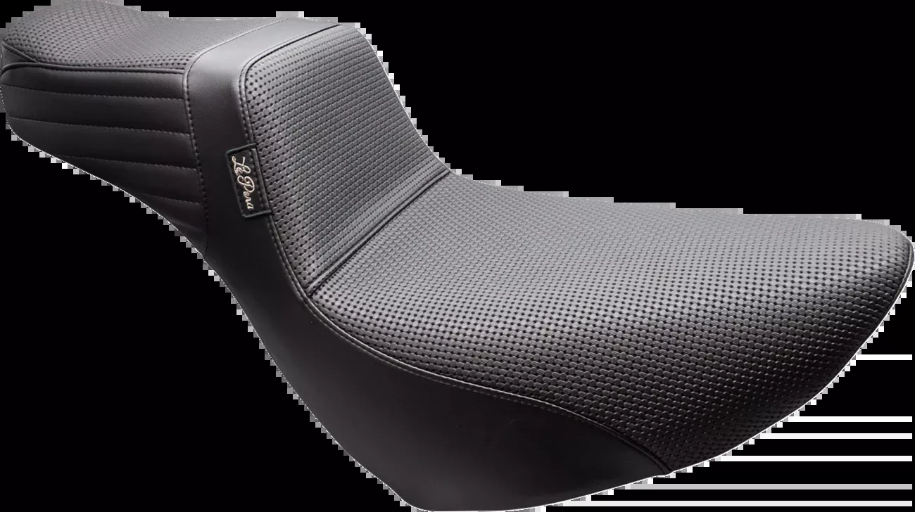 LE PERA Tailwhip Daddy Long Legs Low Rider Seat - Basketweave - Black - FL/FX '18-'23 - LYR-580DLBW
