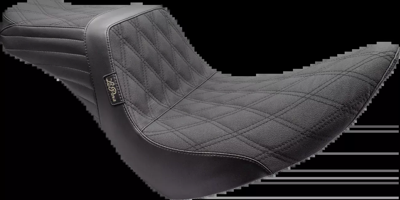 LE PERA Tailwhip Seat - Double Diamond w/ Grip Tape - Black - FL/FX '18-'23 - LYR-580DDGP