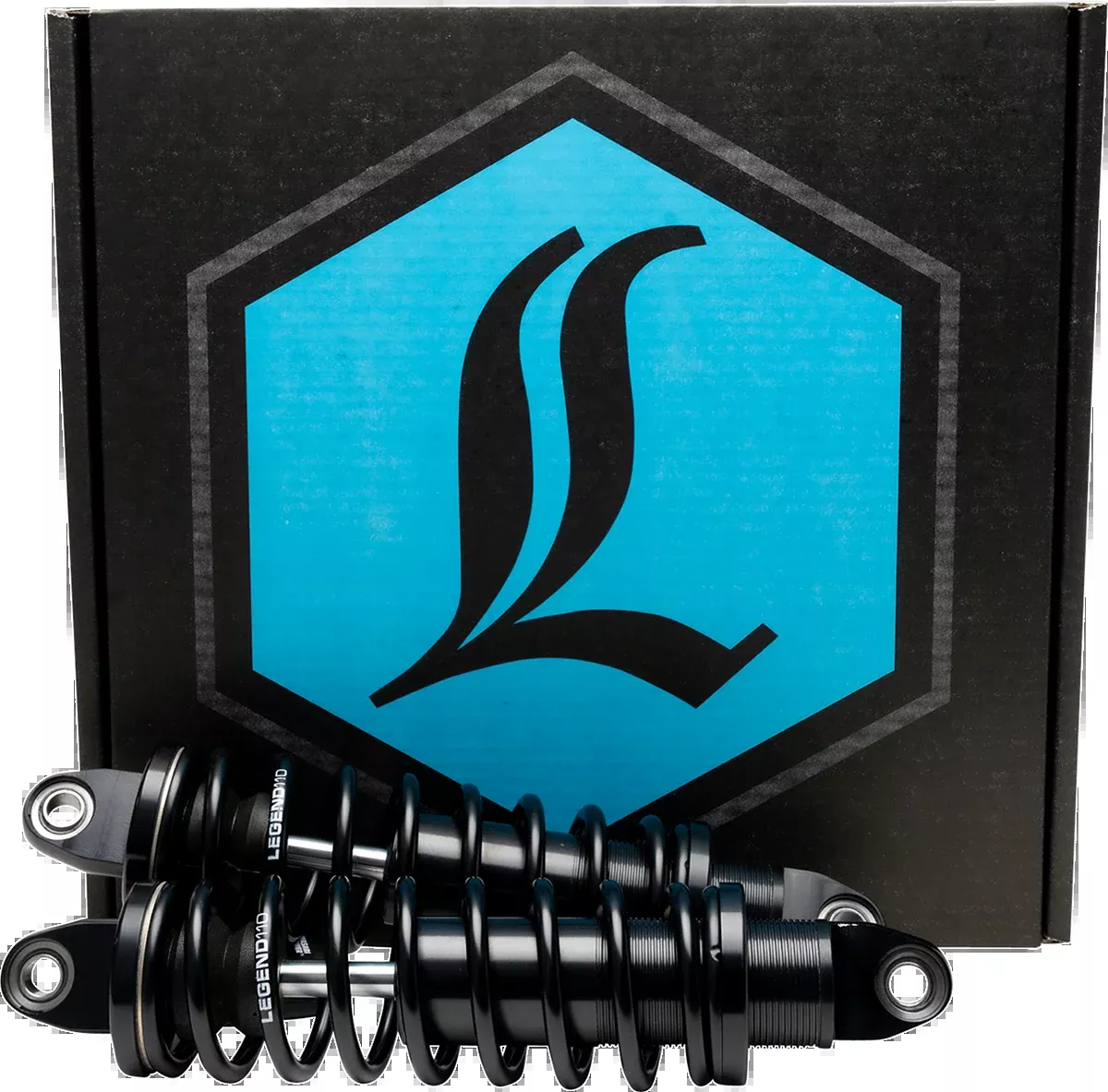 Legend Black 14" Heavy Duty Rear Revo Shocks 1991-2017 Harley Dyna FXDL FXDF