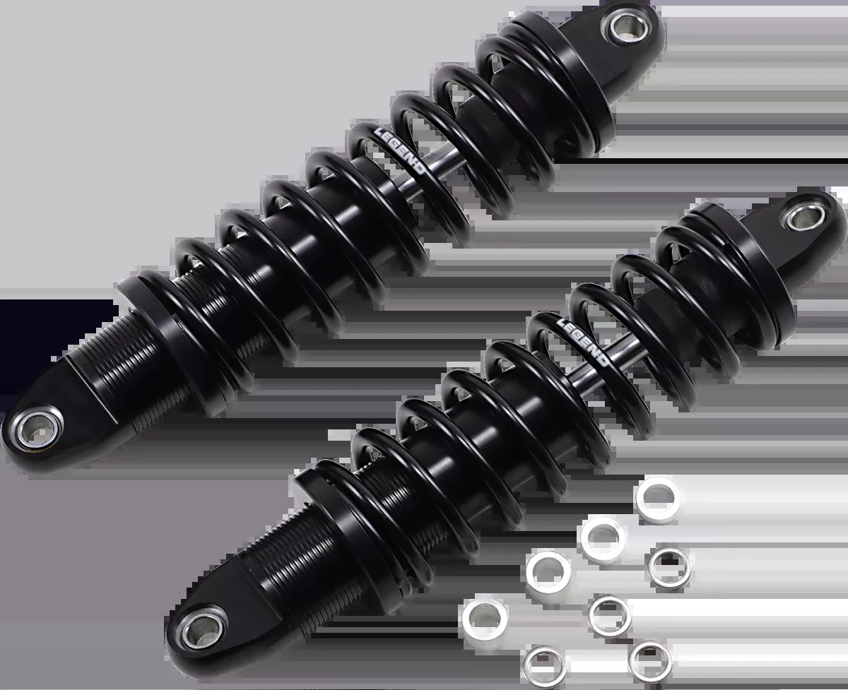 Legend Black 14" Standard Revo-A Rear Shocks 1984-2000 Harley Davidson FXR FXRS