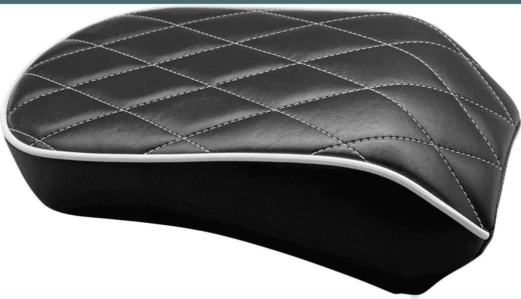 LePera Bare Bones Passenger Pillion Seat for '18-Up Harley Davidson Heritage and Deluxe Models - Diamond Stitch