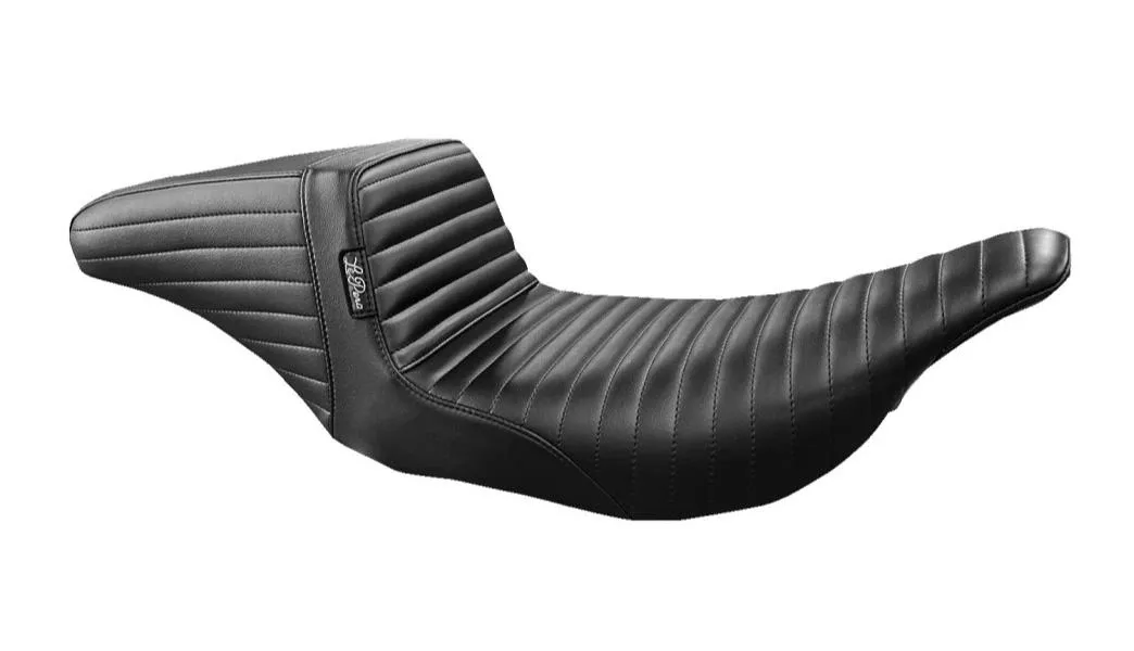 LePera Kickflip Seat for '97-07 Harley Davidson FLHT/FLTR Touring Models - Black Pleated