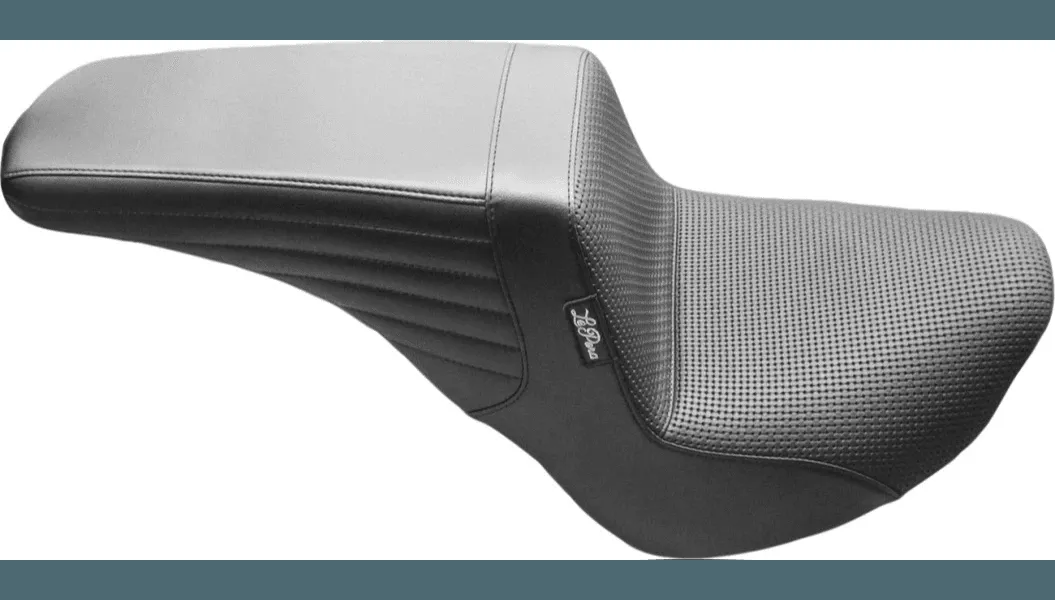 LePera Kickflip Up Front Seat for '18-25 Harley Davidson Street Bob, Standard and Slim Softail Models - Double Diamond