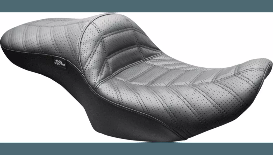 LePera Maverick Seat (Without Backrest) Black Indy Stitch for '24-Up Harley Davidson FLHX/FLTRX and '23-Up CVO FLHXSE, CVO FLTRXSE Models