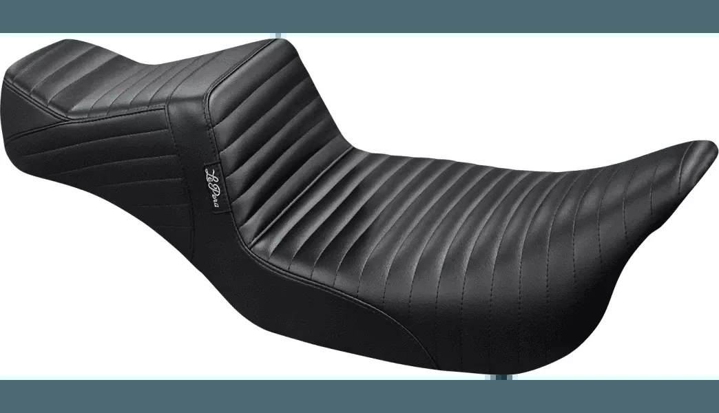LePera Tailwhip Daddy Long Legs Seat for '08-Up Harley Davidson Touring Models - Pleated - Black (Not for '24-Up FLHX/FLTR Models)